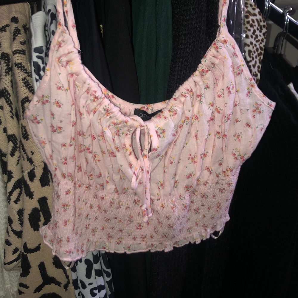 2/$20 NWT Smocked Crop Cami